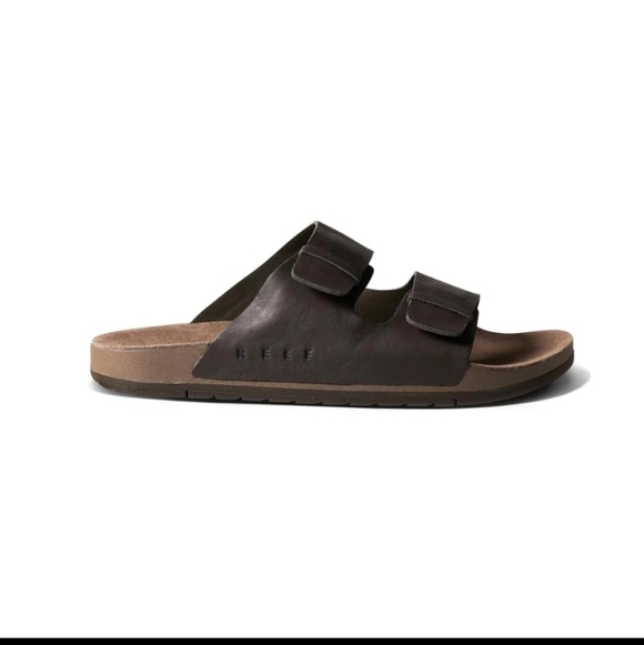 Reef Other - Reef Men's Ojai Two Bar Cushioned Footbed Brown Leather Sandal CJ5525